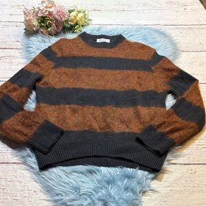 Roseanna Brown & Black Striped Jumper Wool Sweater sz 2